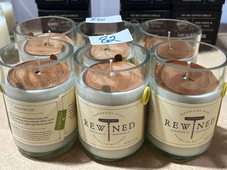 REWINED HANDMADE NATURAL SOY WAX CANDLES 11OZ PROSECCO SCENT