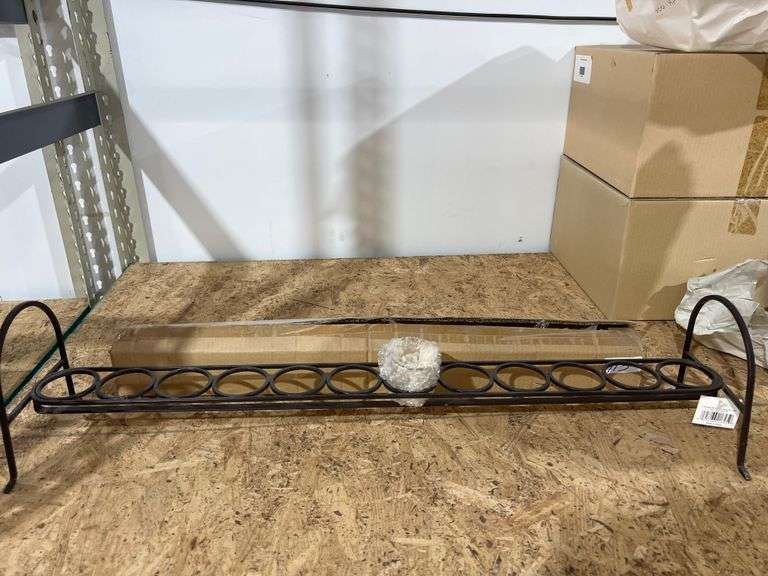 TAG 750379 METAL 12-VOTIVE CANDLE HOLDER IN ANTIQUE BRONZE FINISH WITH GLASS VOTIVES