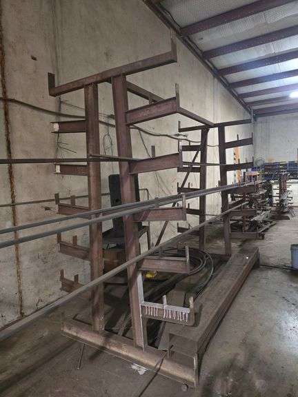 SOLID METAL MATERIAL STAND 7-TIER APROX 10'1" x 5'1" x 8'10"