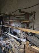 SOLID METAL MATERIAL STAND 6-TIER APROX 10'3" x 40.5" x 84" WITH WOOD PCS INCLD.