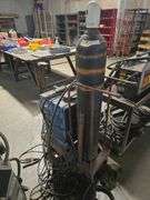 MILLER REGENCY 250 CV DC ARC WELDING POWER SOURCE WITH MILLER SPOOLMATIC 30A TORCH, ON ROLLING CART WITH OXYGEN TANK INCLD.