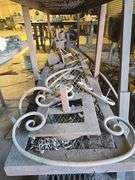 4-TIER SOLID METAL HEAVY DUTY SHELVING UNIT APROX 8'3" x 17" x 61"; WITH CUSTOM FORGED SOLID STEEL DÉCOR & HEAT FORGING TOOLS