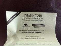 APG SERIES 4000 METAL CASH DRAWER WITH KEYS INCLD.