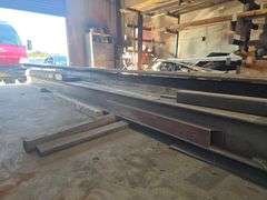 25' SOLID STEEL I-BEAMS (11) 8" x 5-1/4" & (2) 12.5" x 4" ; AND (8) SOLID STEEL ANGLE L-BEAMS 10'L x 8"W **Sold per Piece**