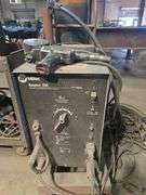 MILLER REGENCY 250 CV DC ARC WELDING POWER SOURCE WITH MILLER SPOOLMATIC 30A TORCH, ON ROLLING CART WITH OXYGEN TANK INCLD.