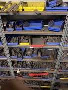 SOLID IRON CUSTOM MADE FENCING DÉCOR / HARDWARE / ACCESSORIES WITH MULTIPLE PCS PER BIN **bins & shelves not included** SOLD PER BIN LOT