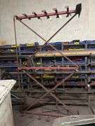 SOLID IRON STOCK PCS.. ABOUT 15+ PCS TOTAL IN LOT WITH SOLID METAL MATERIAL STANDS INCLUDED 5-TIER APROX 117" x 20" x 69"  & 7-TIER APROX 108" x 24" x 66" **sold per stand