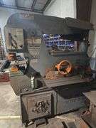 SCOTCHMAN DUAL OPERATOR 100 TON IRON WORKER MODEL 00/100/24M 5HP 230V 3PH 2650 HYDRAULIC SYSTEM PRESSURE 100-24M **hard wired in