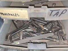 7-DRAWER PLASTIC ORGANIZER FULL OF TOOLS AND HARDWARE APROX 15"x11"x25"