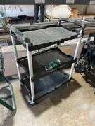 OLYMPIA 3-TIER ROLLING CART APROX 26" x 15" x 32"
