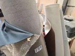 PU LEATHER ROLLS INCLUDING BROWN KEYSTON BROS FR ADDITIVE FREE 57"W ; 59" LIGHT BLUE & 56" BABY BLUE