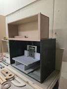 WOODEN CABINETS INCLUDING BLACK APROX 40"x22"x8" ; AND NATURAL WOOD APROX 39"x12"x16"