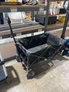 ACADEMY BLACK FABRIC TOUGH CART APROX 31"x19"x2' BASKET