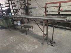 SOLID METAL STAND APROX 1' x 12' x 39" WITH SOME METAL AND FOOT PETAL CONTROL INCLD.
