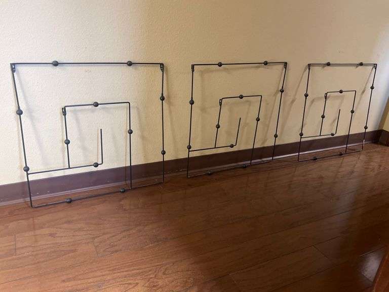 ABSTRACT METAL WALL ART 25"sq.