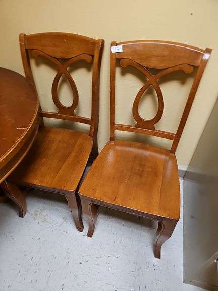 SOLID WOODEN VINTAGE DINING CHAIRS