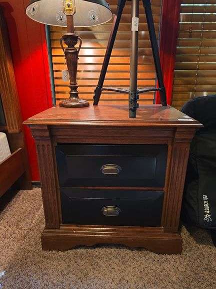 Ashley Furniture Cedar Heights 2-Drawer solid wood night stand B412-92 aprox 26"x18"x25" **matches bedframe
