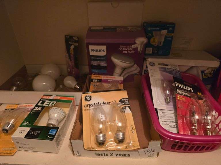 Various Light Bulbs Halogen LED Dimmable