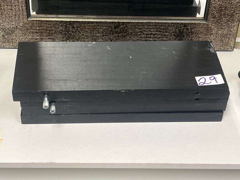 BLACK WOODEN FLOATING SHELVES 16"x6.5"