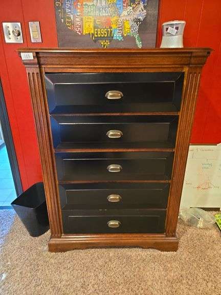 Ashley Furniture Cedar Heights 5-Drawer solid wood Dresser aprox 35"x17"x49" **matches bedframe