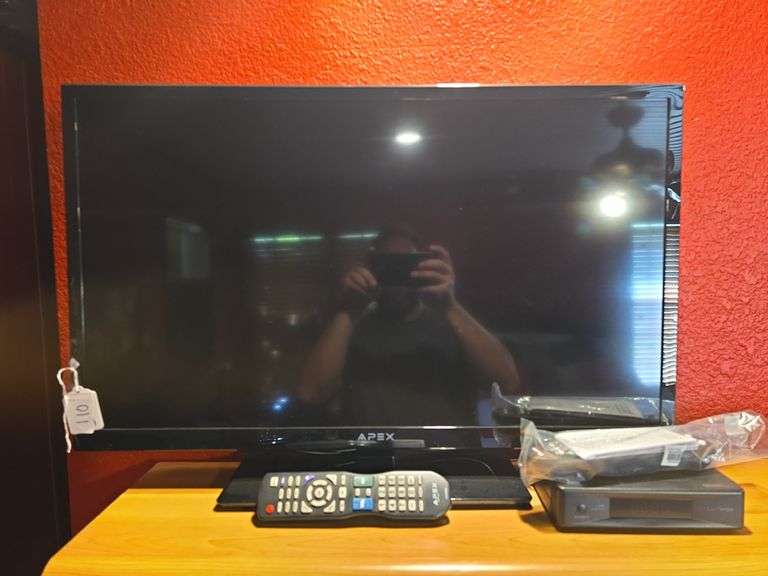 Apex Digital 32" LED TV with remote, power and HDMI cable