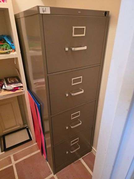 Hon 4-Drawer metal filing cabinet 18"x28.5"x52"