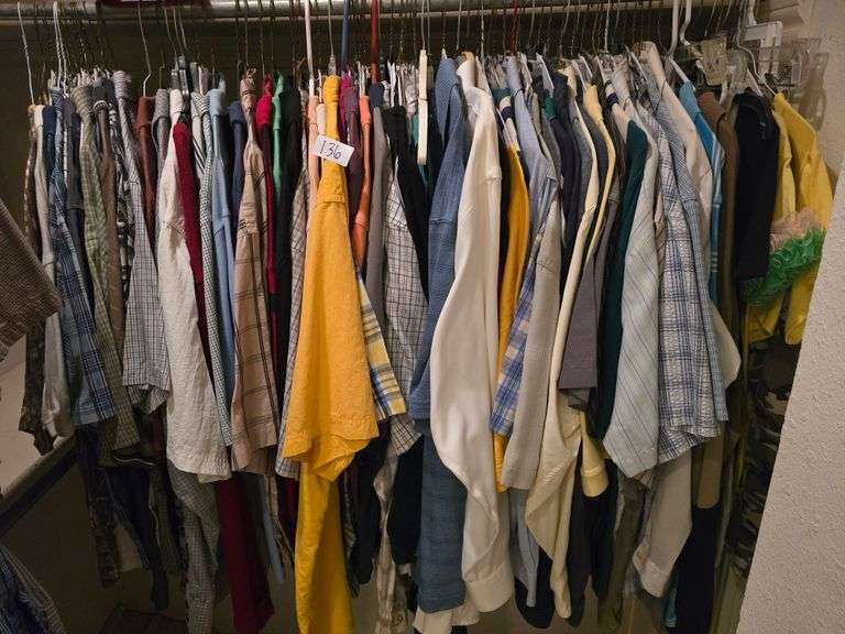 Mostly Men's XL vintage shirts including flannel long sleeve & short sleeve button ups, t-shirts, dress shirts ect