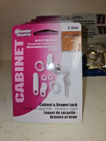 CABINET DOOR LOCKS INCLUDING DEFENDER SECURITY U-9945 AND FIRST WATCH 1281