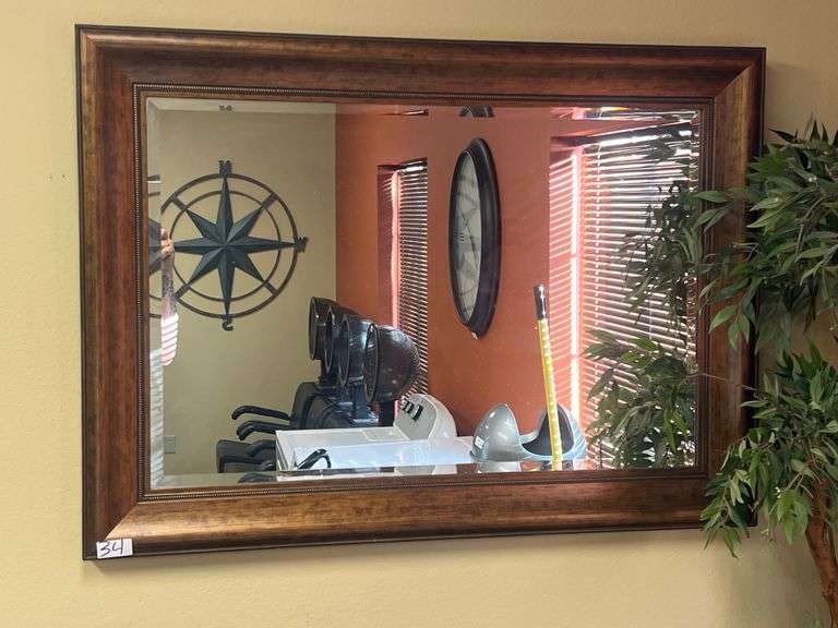 LARGE WALL HANGING MIRROR APROX 43"x41"