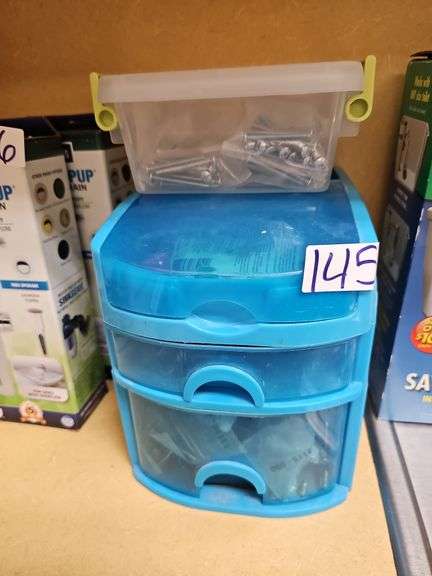 SMALL PARTS ORGANIZER FULL OF HARDWARE