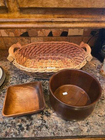 Wicker Basket Bowl and Heirloom Quality Lebanon Supply Bowl