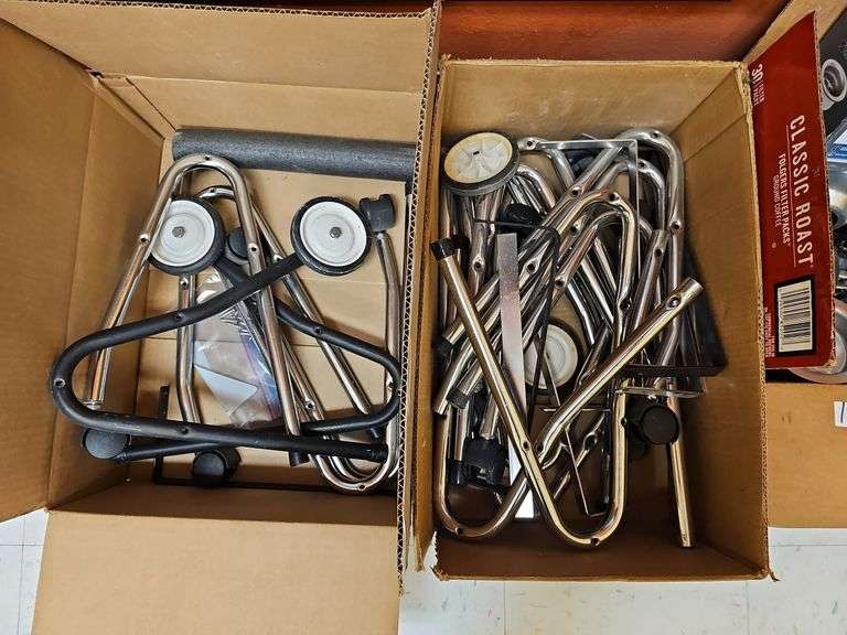 METAL CHAIR LEGS SOME WITH SINGLE CASTOR