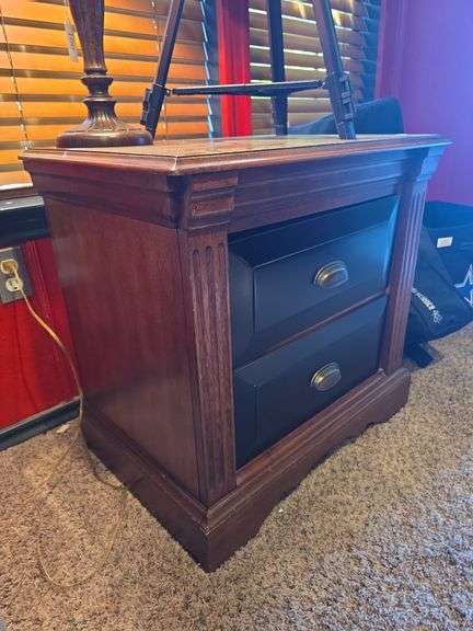 Ashley Furniture Cedar Heights 2-Drawer solid wood night stand B412-92 aprox 26"x18"x25" **matches bedframe