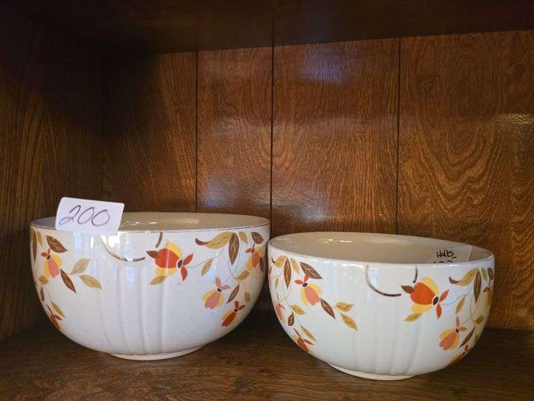 Hall's Superior Superior Kitchenware Fall Theme Serving Bowls