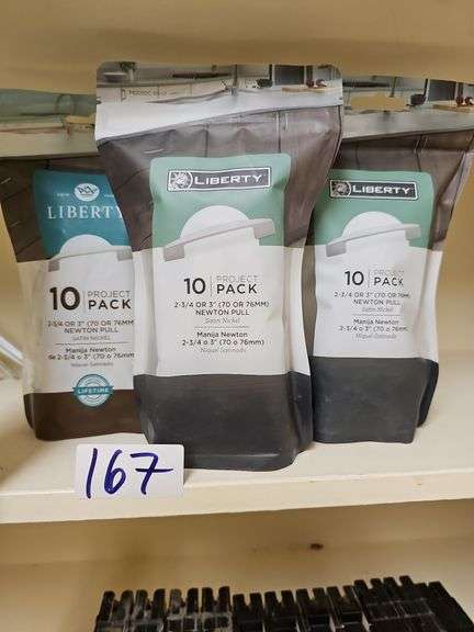 LIBERTY 10PCS PROJECT PACK NEWTON PULL SATIN NICKEL HANDLES 2-34" OR 3"