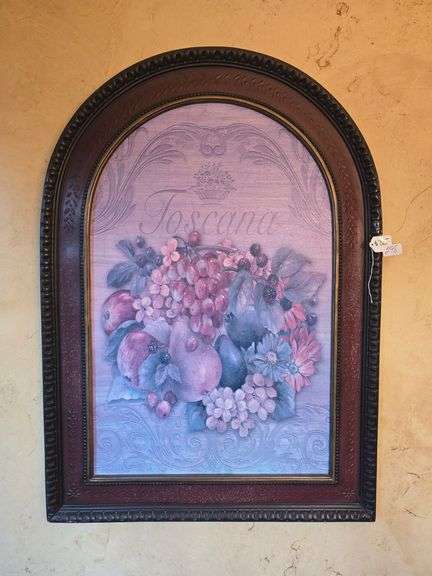 Floral Foscana Framed Art Appx 36" x 48"