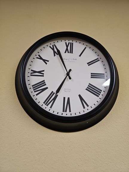 STERLING & NOBLE ROMAN NUMERAL WALL CLOCKS INCLUDING 1' & 2'dia.