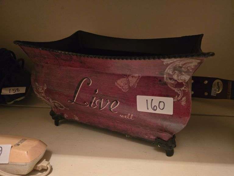 Live Well Metal Home Decor Appx 12" x 6" x 8"