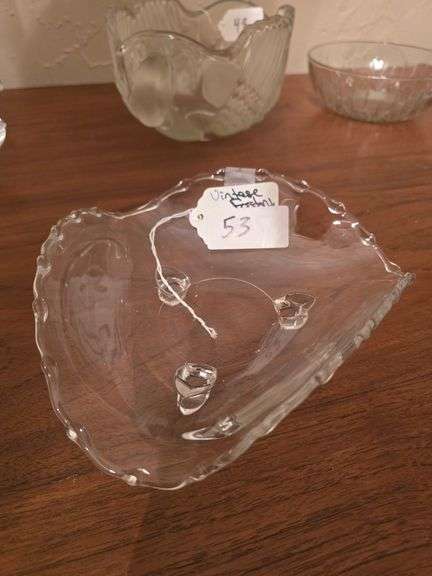 Vintage Fostoria footed glass dish