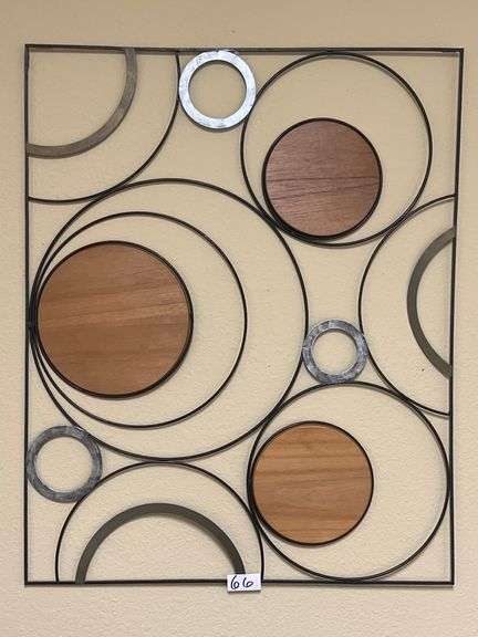 ABSTRACT METAL WALL ART 26"x32"