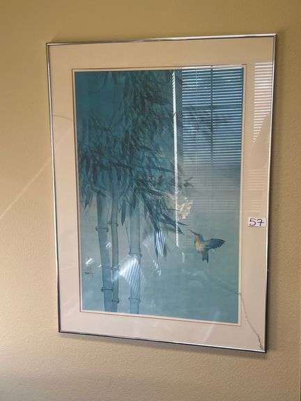 HUMMINGBIRD ART BY DAVID LEE 78 APROX 27"x3'