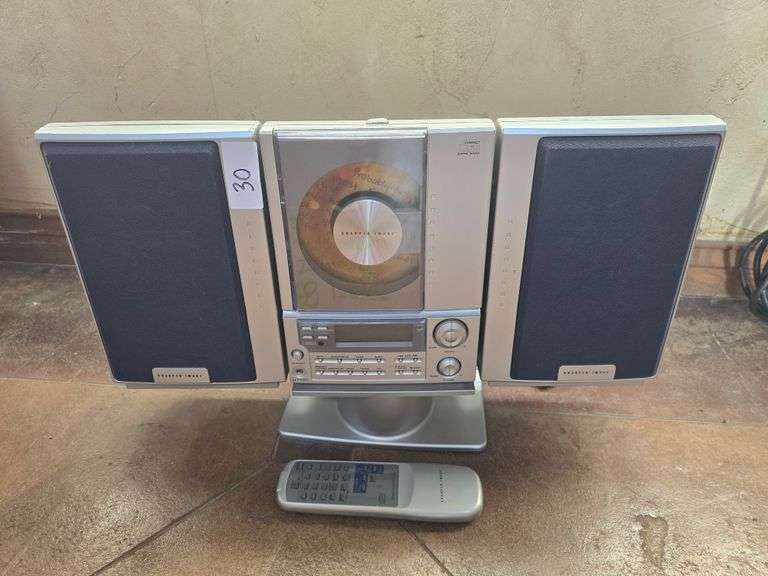 Sharper image vertical cd stereo with digital tuner model SO226, with power cable included