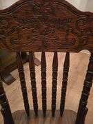 Vintage solid wooden chair aprox 20"x15"x38" *matches lot 60