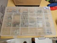 PLASTIC SMALL PARTS ORGANIZER WITH REMOVABLE DIVIDERS APROX 14"x9"x2"
