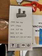 SALON SINK HARDWARE SUCH AS HAIR-TRAP PIECE, PIBBS 560 VACUUM BREAKER KIT, AND PIBBS SINGLE HANDLE FAUCET MODEL 562