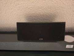 Polk Audio sound system with powered subwoofer RM6750 Corner speakers RM6761 and front speaker