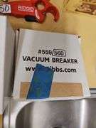 SALON SINK HARDWARE SUCH AS HAIR-TRAP PIECE, PIBBS 560 VACUUM BREAKER KIT, AND PIBBS SINGLE HANDLE FAUCET MODEL 562