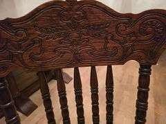 Vintage solid wooden chair aprox 20"x15"x38" *matches lot 60