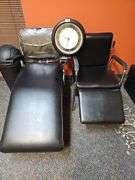 BLACK SALON WAXING CHAIRS INCLUDING FIXED AND RECLINING