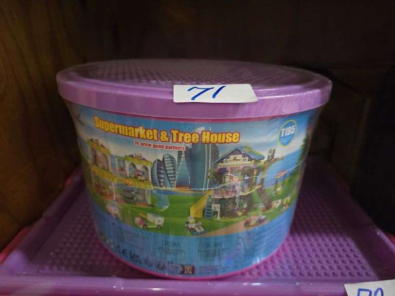 EXERCISE PLAY SUPERMARKET & TREE HOUSE BUILD KIT WITH 1195PCS BRAND NEW AGES 6+